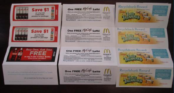 free coupons by mail. (4) Coupons for a FREE McCafe