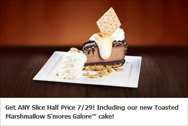 The Cheesecake Factory Half Price Slices