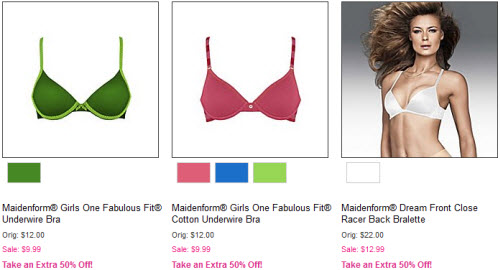 Maidenform Extra 50 Pct OFF Clearance