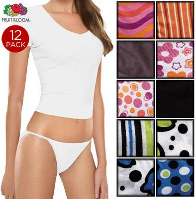 Tanga Fruit of the Loom Fashion Cotton String Bikinis Sale