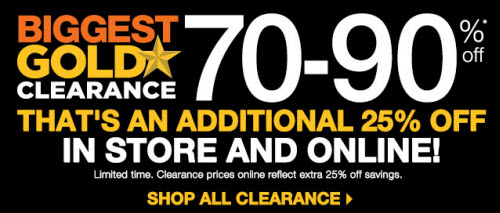 Kohl's Biggest Gold Clearance Sale