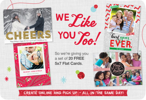 Free 5x7 Flat Cards (Wags thru 12-7)