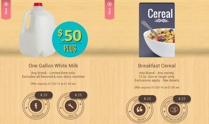 Milk and Cereal (Ibotta Offers 01-14)