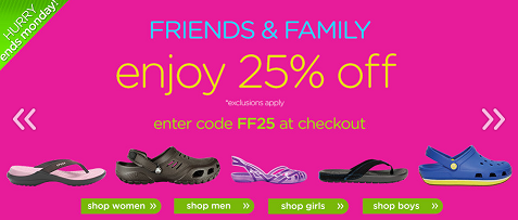 Crocs Friends & Family Sale