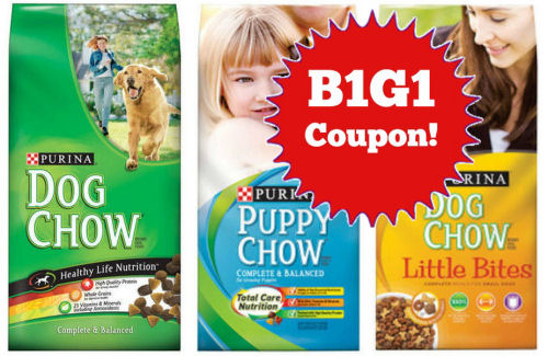New B1G1 FREE Dog &amp; Puppy Chow Coupon!
