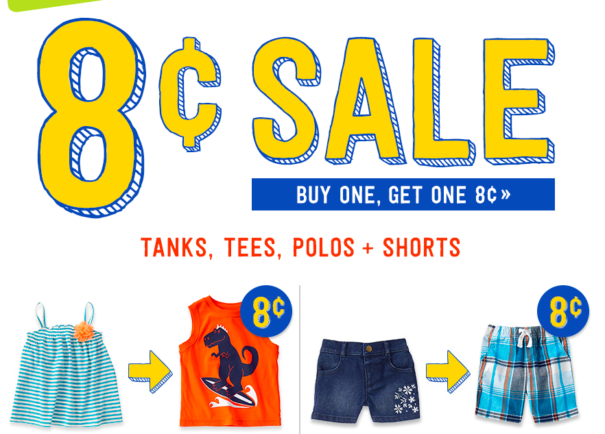 Crazy 8: Buy One Get One for 8¢ Sale!