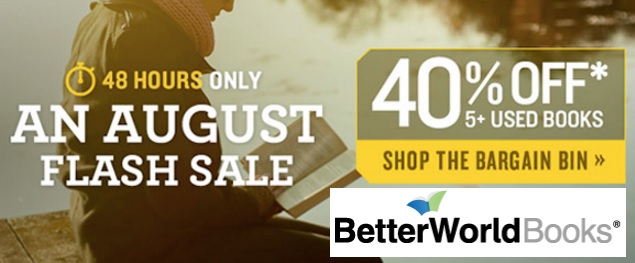 Better World Books: 40% Off + Free Shipping