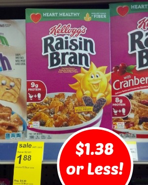 New Coupon = Kellogg’s Raisin Bran $1.38