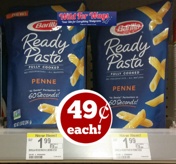 Barilla Ready Pasta Pouches 49¢ Each!