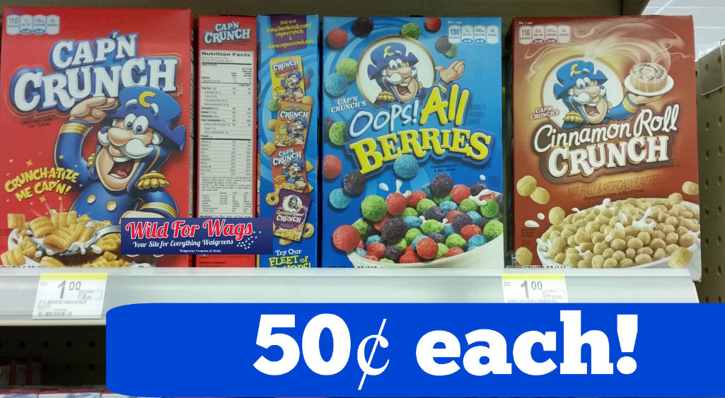 New Cap’n Crunch Coupon As Low As 50¢ Per Box!
