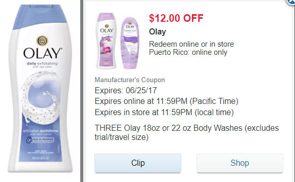 Olay Body Washes 94¢ Each Next Week Clip Now