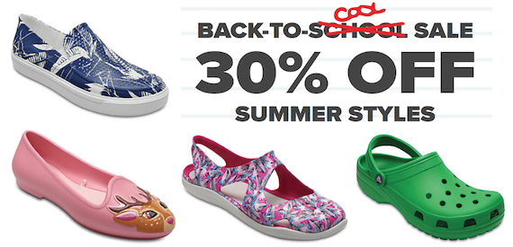 crocs 30 percent off