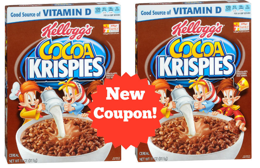New Rice Krispies Coupon = $1.37 Cocoa Krispies Cereal