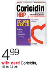 Coricidin HBP Only $2.99 (Beginning Sunday)!