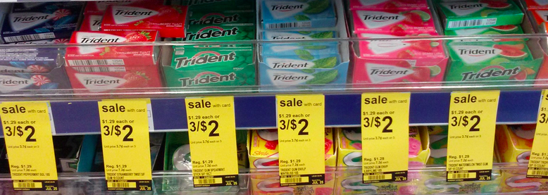 Trident Gum Just 33Â¢ each at.