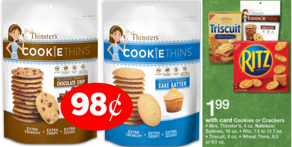 Mrs. Thinsters Cookie Thins Just 98¢