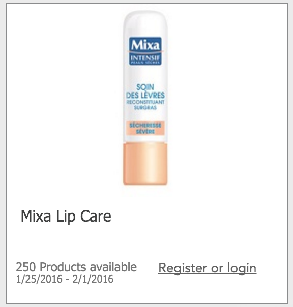 FREE Mixa Lip Care Products