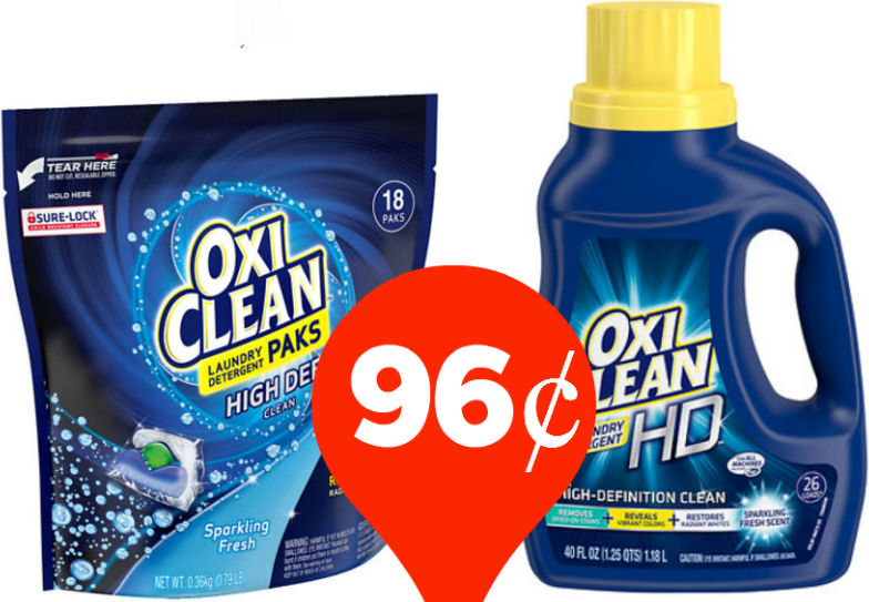 *Hot* New 3 OxiClean Coupon = 96¢ Detergent!