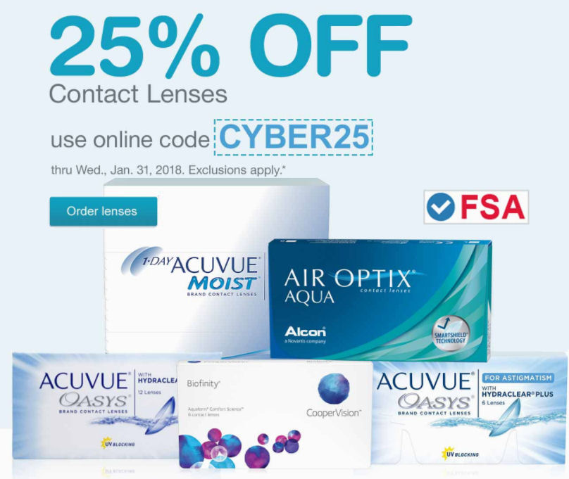 Order Your Contact Lenses for 25% off!