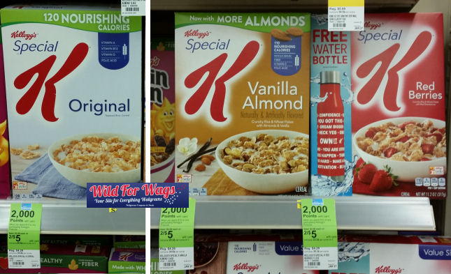 Special K Cereals $1.48 Per Box + Free Water Bottle!