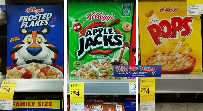 Kellogg’s Frosted Flakes, Apple Jacks & More $1.48 Each!