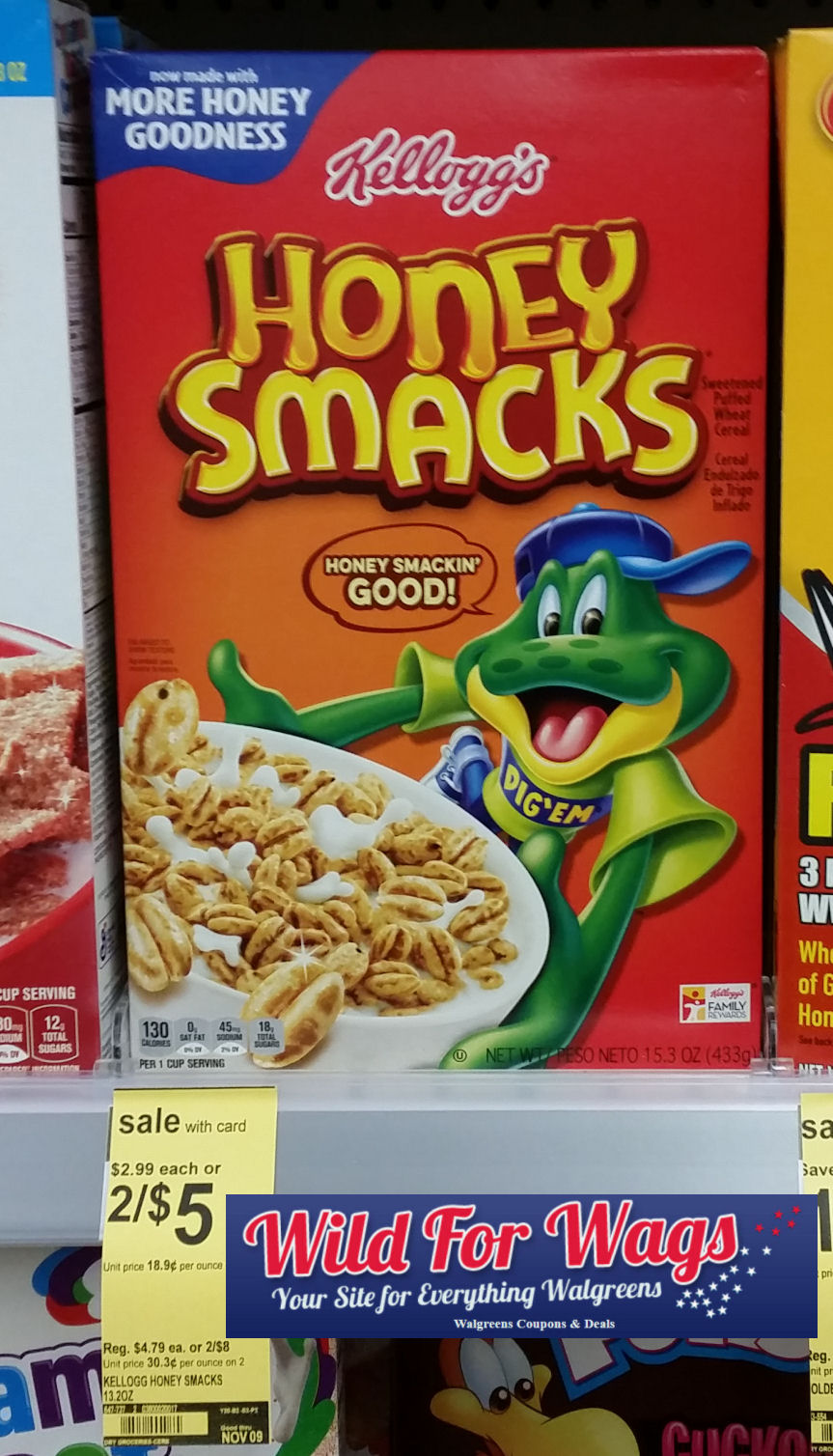 Kellogg’s Honey Smacks Cereal – $1.48 Each!